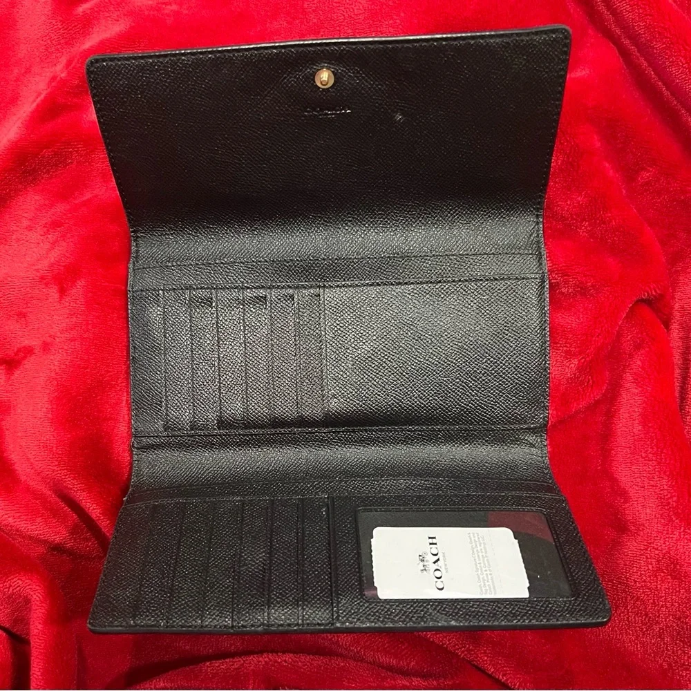 Coach Black w/ Gold Logo tri wallet (used a few times) - Picture 3 of 3